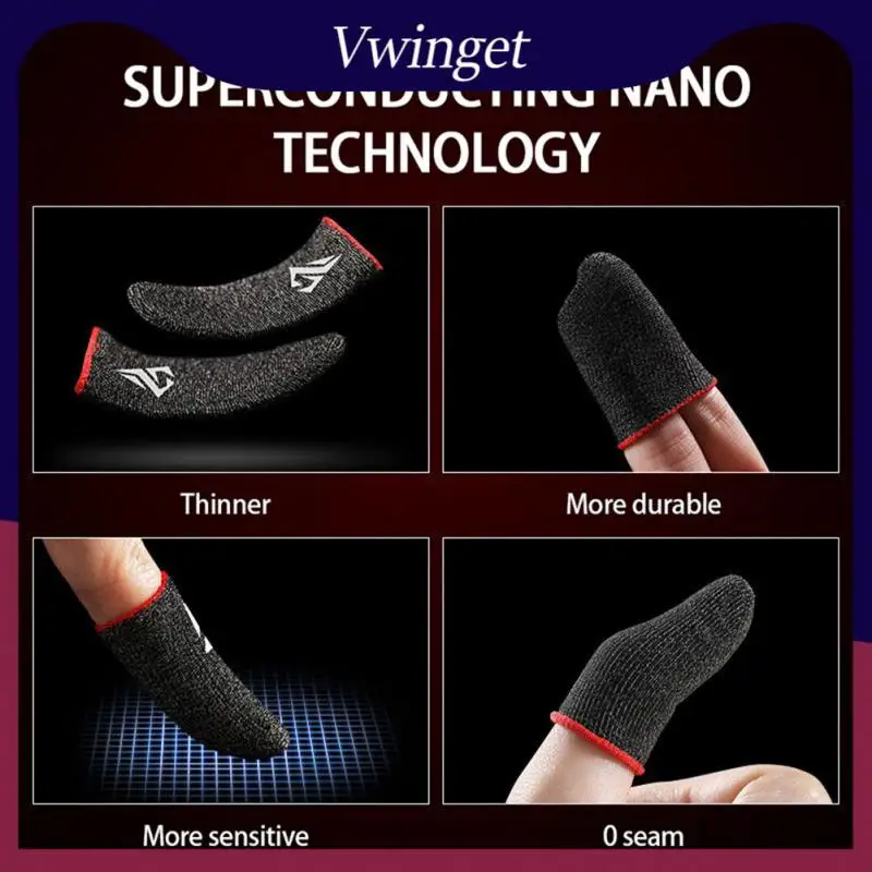 

Ultra-thin Sweatproof Fingertip Cover Anti-slip Finger Cover Touch Screen Thumb Gloves Finger Cots For Pubg Mobile Games