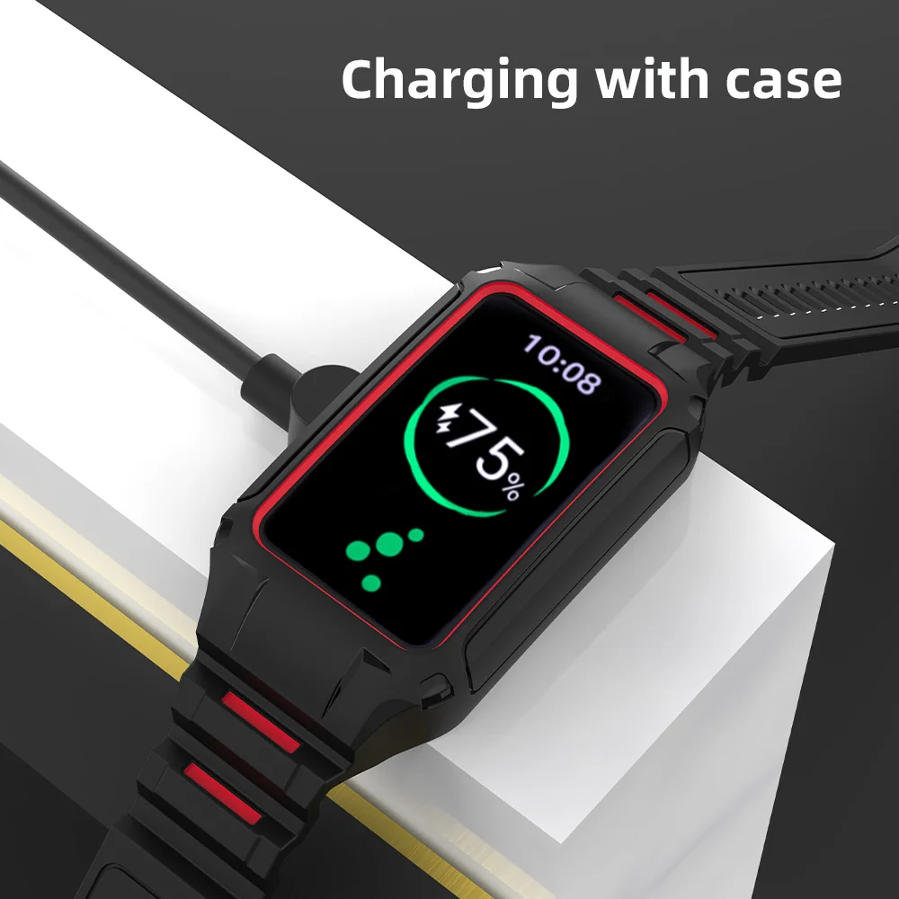 Ремешок Sikai + чехол из ТПУ для часов Huawei Band 7 с полной рамкой защита экрана ремешок