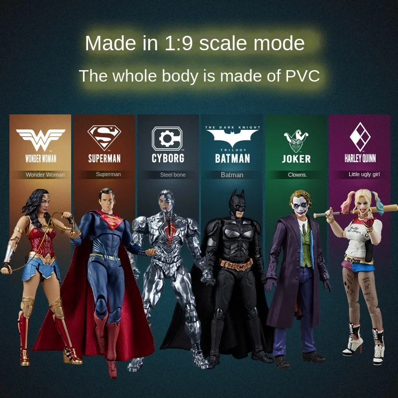 Warner DC Лига Справедливости лицензированный Супермен Бэтмен Джокер фигурка 1:9