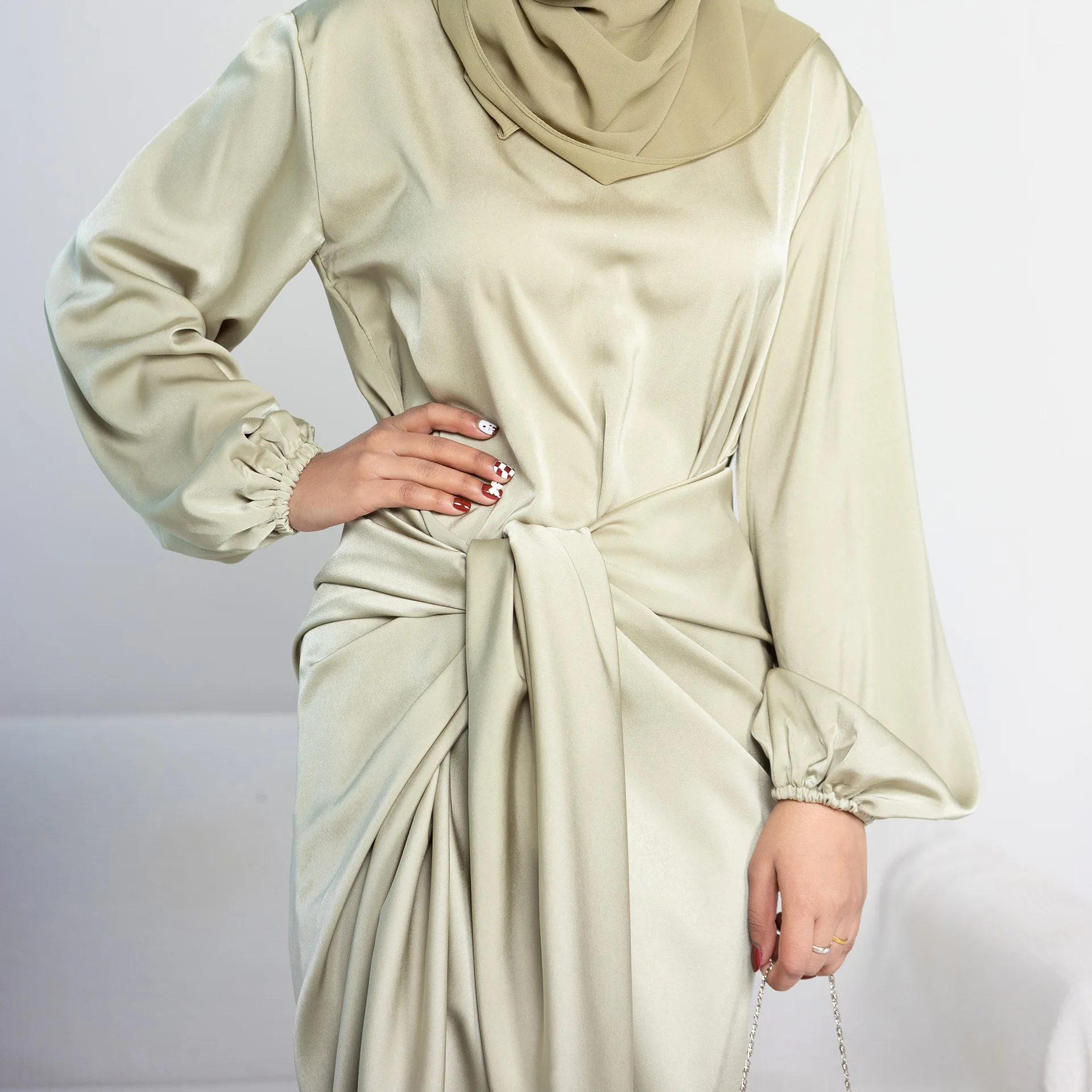 2023 Dubai Turkish Robe Feminine Two-piece Set Modest Dress Caftan Marocain Abaya Femme Muslim Sets Abayas for Women