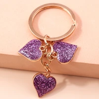 new enamel love heart keychains souvenir gifts for women men handbag pendants car key key rings diy handmade jewelry accessories