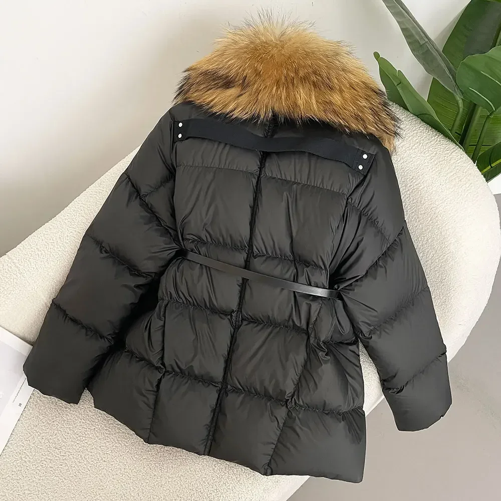 2024 зимняя утепленная свободная пуховая куртка в Корейском стиле женское меховое