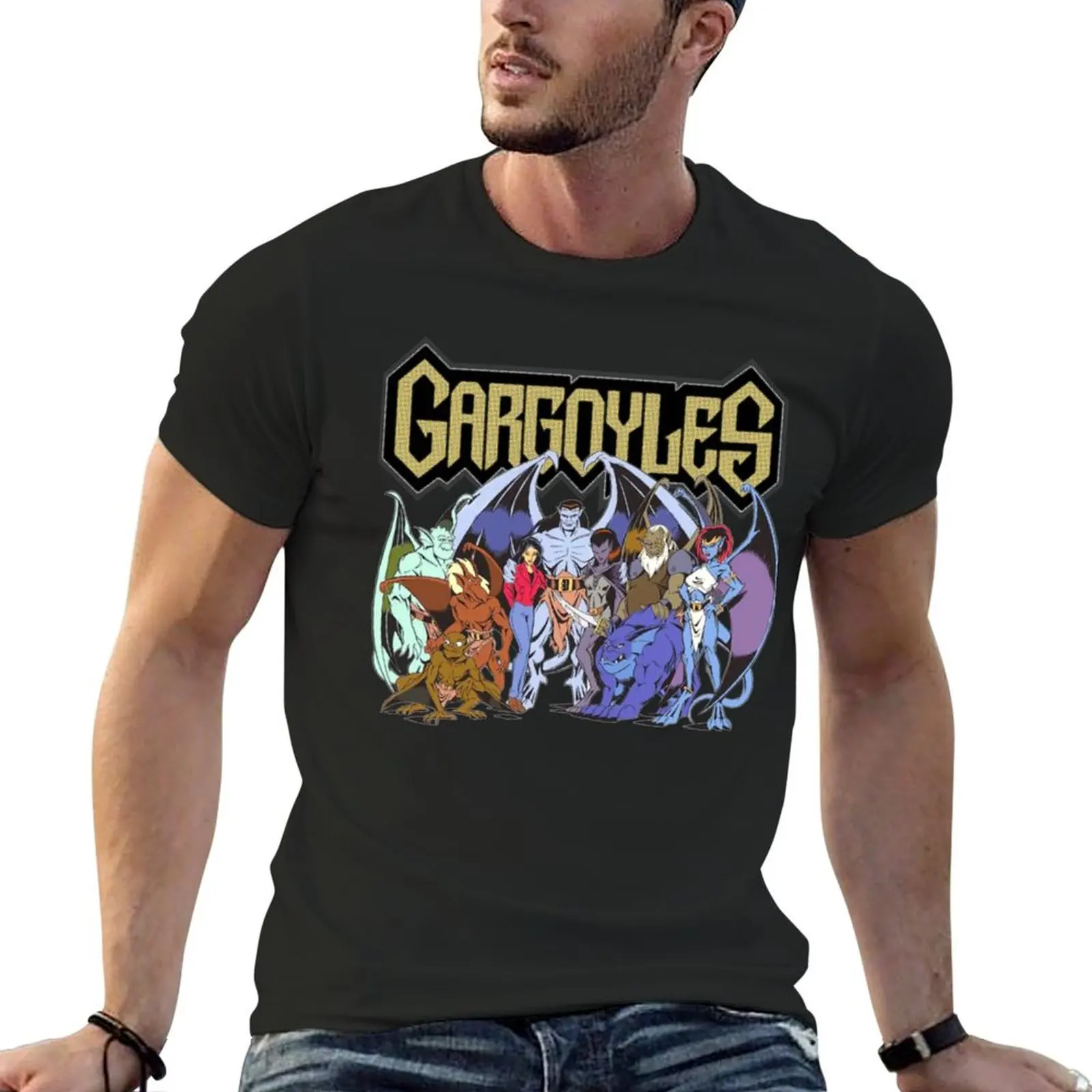 Оригинальная футболка Gargoyles с принтом животных для мальчиков винтажная