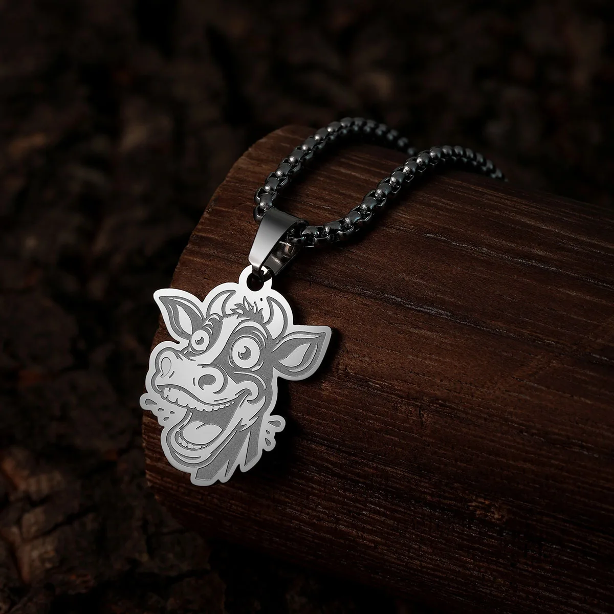 Ожерелье с головой коровы для женщин и мужчин милое ювелирное изделие из