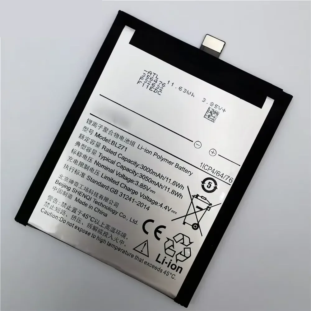 100% Оригинальный аккумулятор BL271 для Lenovo Z2 X/ ZUK Edge Z2151 Akku Li-Ion 3050 мАч качественные