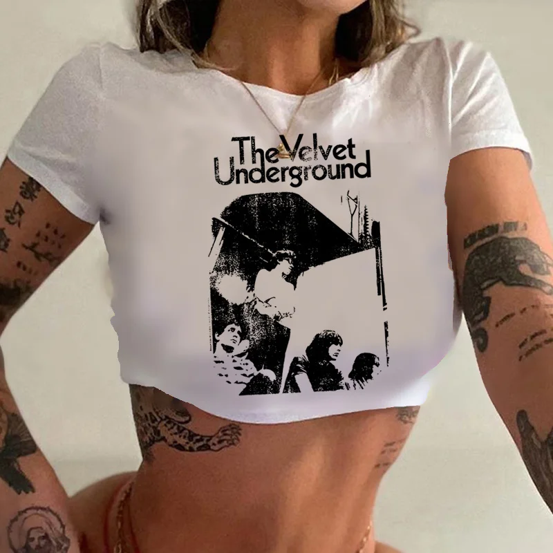 

Женский бархатный кроп-топ в Корейском стиле