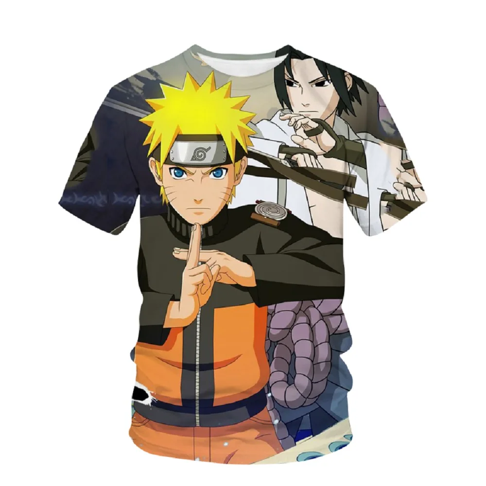 

2023 Japanese Manga Narutoes T-shirt 3d Printing Children Boys T-shirts Novelty Casual Boy Tshirt Summer T Shirt for Kid Tops