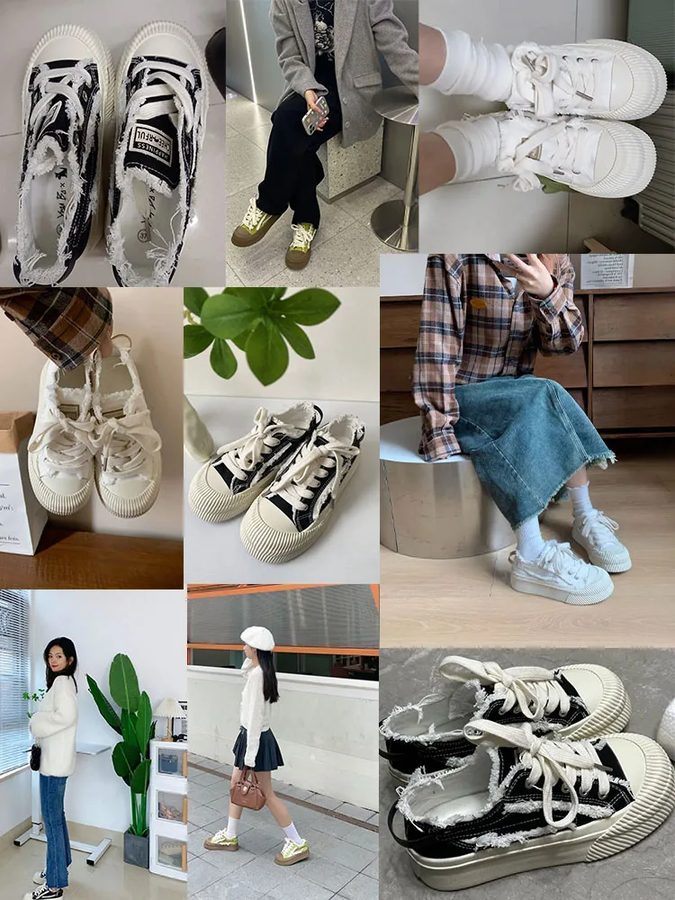 Женские холщовые кроссовки на шнуровке черные повседневные спортивные туфли