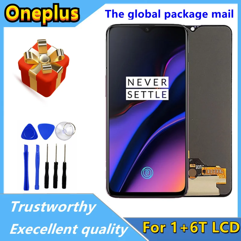 100% протестированный Оригинальный ЖК-дисплей для OnePlus 6T, дисплей для 1 + 6T A6010 A6013, замена экрана