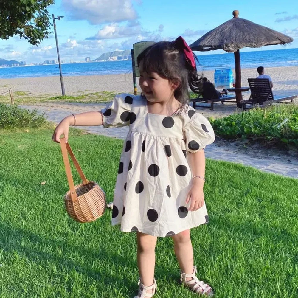 Ins Hot Selling Straw Bag Summer Mini Rattan Small Bag Retro Bucket Handbag Children Outdoor Beach Shoulder Bag