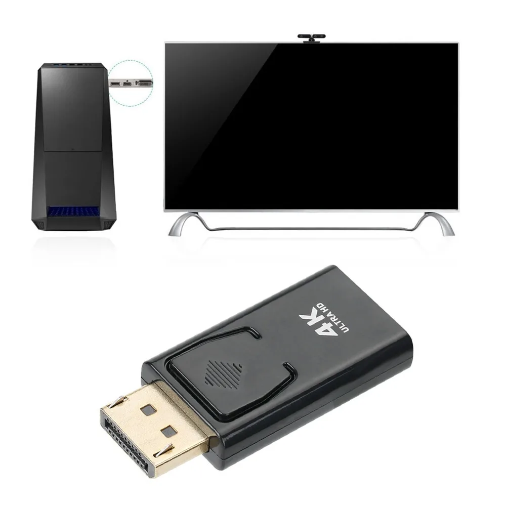 Фото 2 шт. адаптера Displayport-HD 4Kx2K, Plug and Play, Displayport (штекер) - HD (гнездо), DP-HD адаптер для проектора №5
