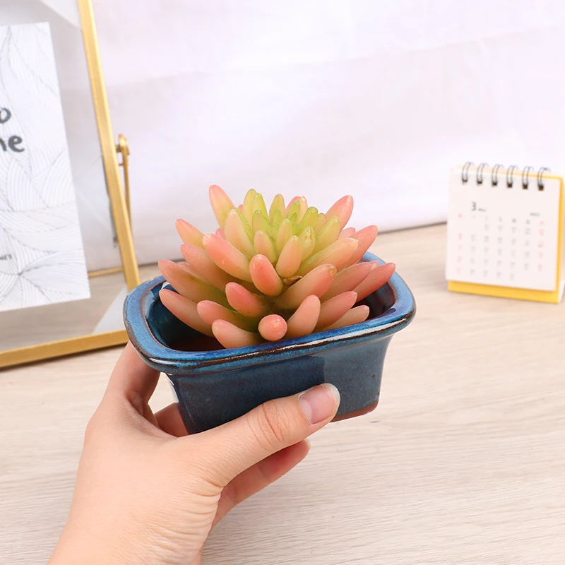 Цветочный горшок для бонсай в китайском стиле с вентиляцией и фиолетовыми