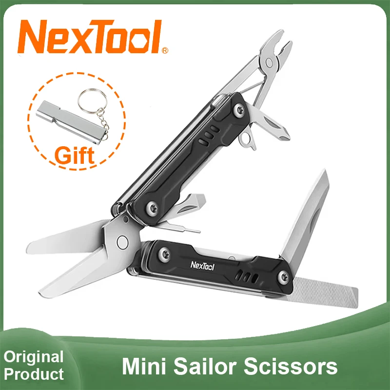 Фото NexTool мини-матросские ножницы 10 в 1, многофункциональный инструмент, складные плоскогубцы, карманный нож, уличный EDC, многофункциональные инструменты для кемпинга №2