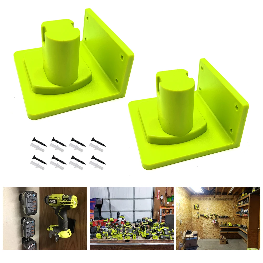 

5PCS Wall Mount Machine Storage Rack For Ryobi 18V One+ Battery Tool Holder Bracket Shelf Rack Stand For Ryobi Drill Power Tools