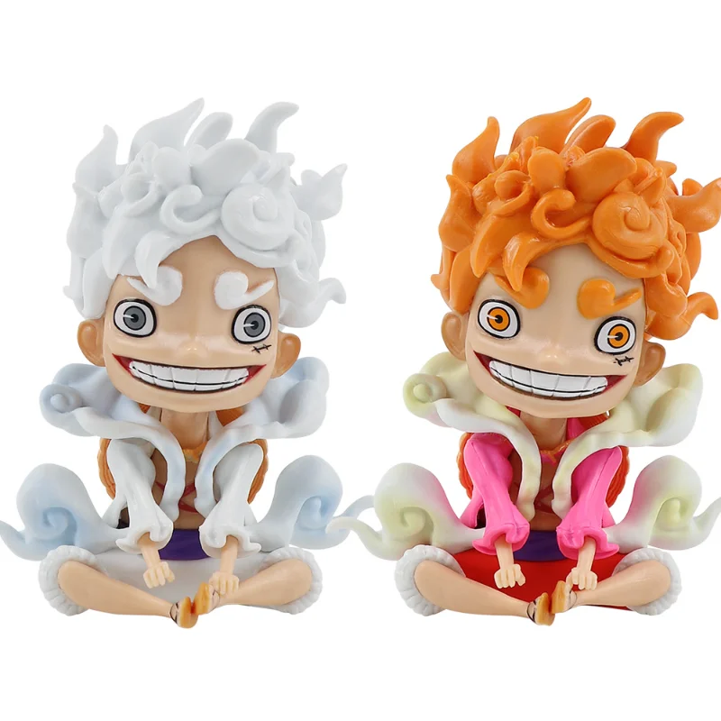

Anime one piece Luffy figure ornament Cute PVC Nica sitting cake ornament toy Anime character toys for children's birthday