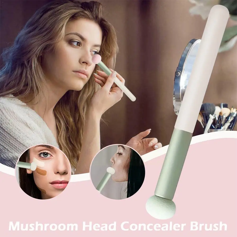 

1Pc Small Mushroom Concealer Brush For Spots Acne Marks Dark Circles Soft Sponge Powder Puff Wet & Dry Use Contour Makeup T W4A4