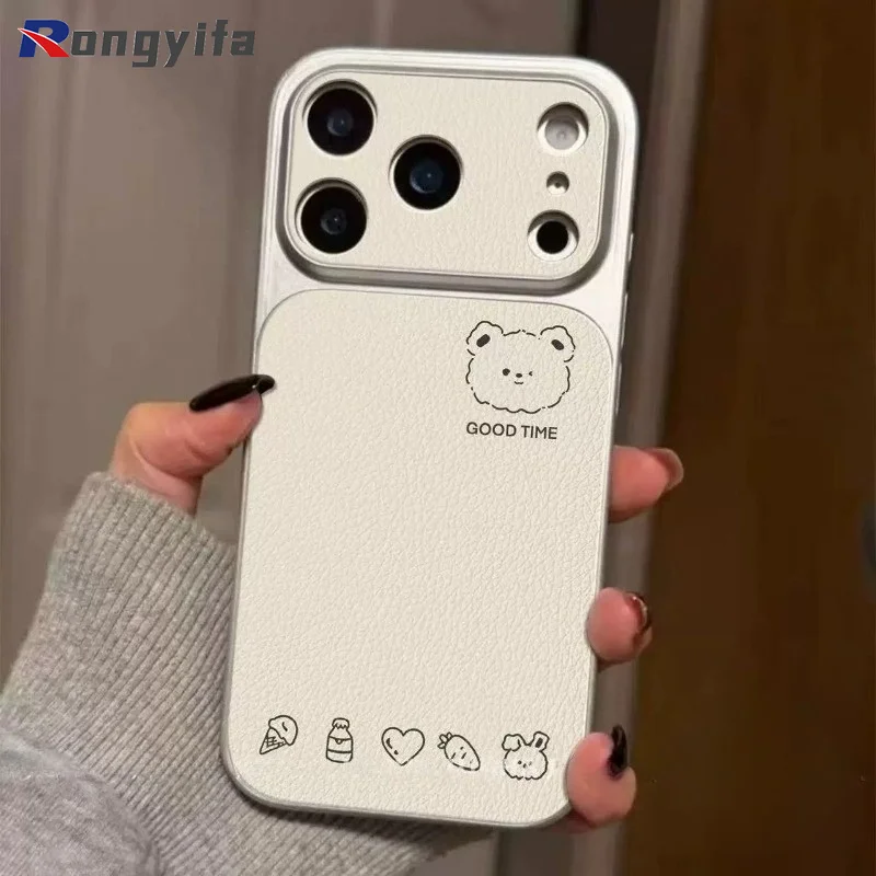 Чехол для телефона с милым медведем для Infinix Note 60 50 50S 50X 40 30 Zero 30 Smart 20 10 9 8 Pro Plus HD 7 6 5 5G 4G, мягкий чехол из искусственной кожи (art.: 3920db5fbc39f) - 3920db5fbc39f