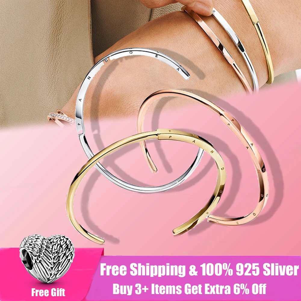 

2022 Hot Sale Women's Accessories Signature I-D bangle Bracelet Fit Charms Beads Pendant For Women DIY Making Jewelry Gift
