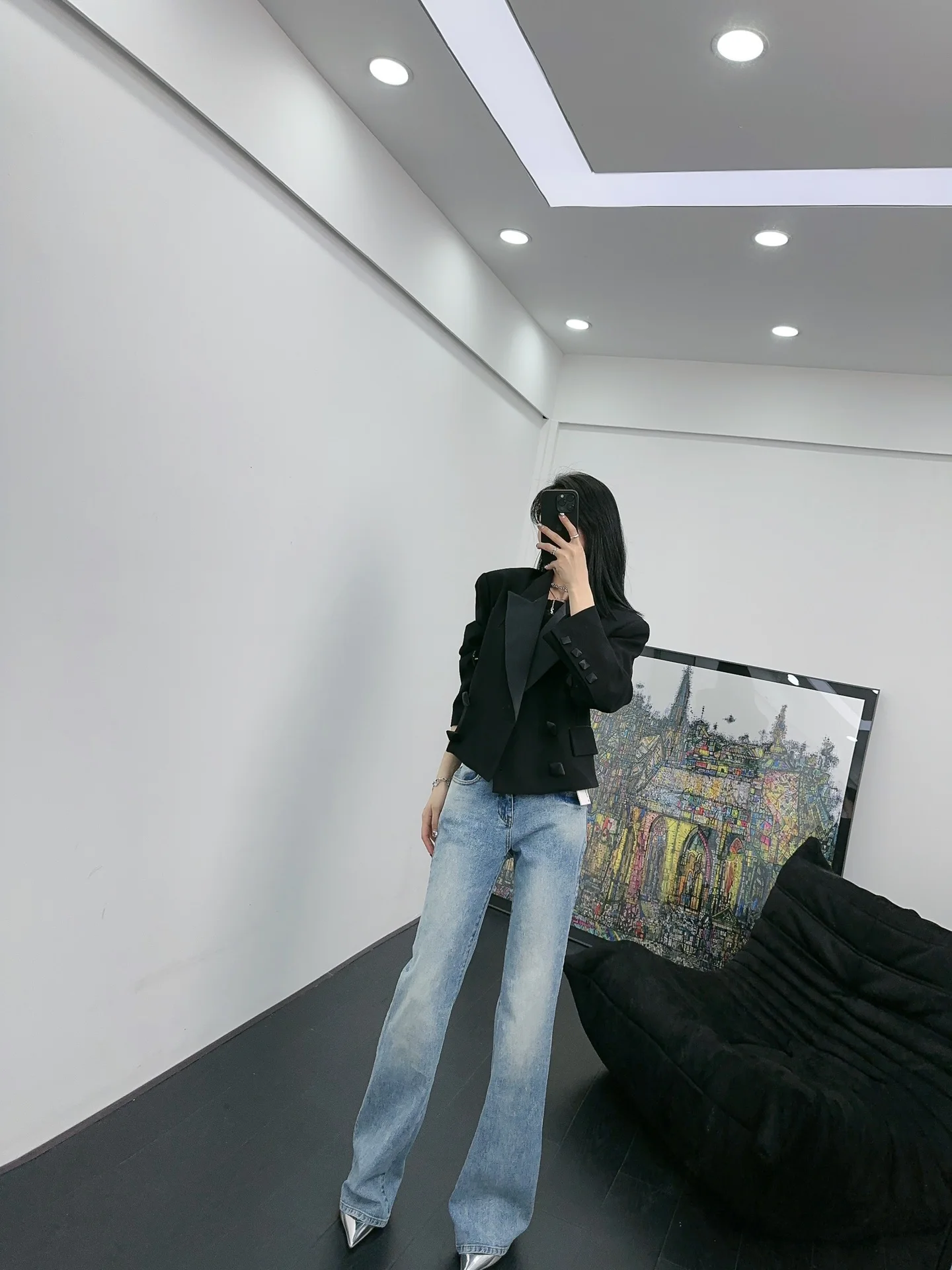 

Женский двубортный костюм, короткая одежда, весна-лето 2023