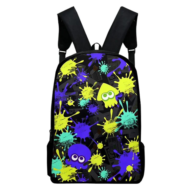 

Shooting Game Splatoon 3 Backpack Set Teenagers Boys Girls Toddler Harajuku Cartoon Kids School Book Bags Rock Mochila Bolsa