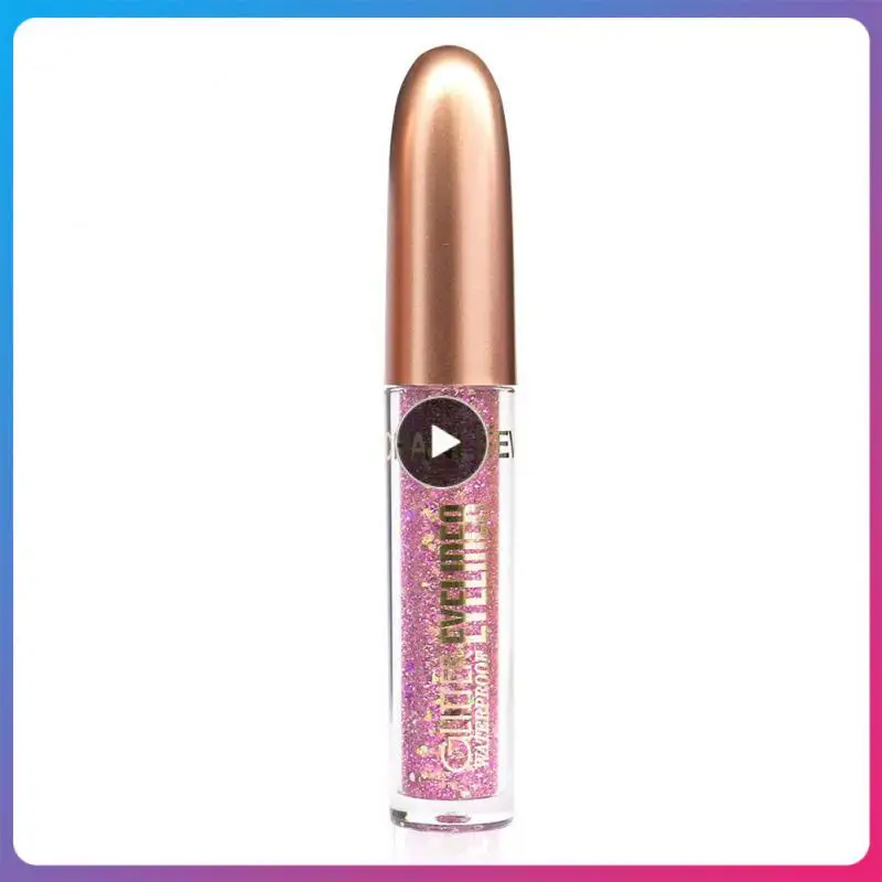 

Brighten Face Lying Silkworm Diamond Highlight Eyeshadow Pearlscent Shimmer Sequins Colorful Liquid Eyeliner 12 Colors Cosmetics