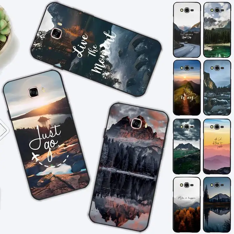 

Travel Mountain Sea Beach Phone Case for Samsung J 2 3 4 5 6 7 8 prime plus 2018 2017 2016 core