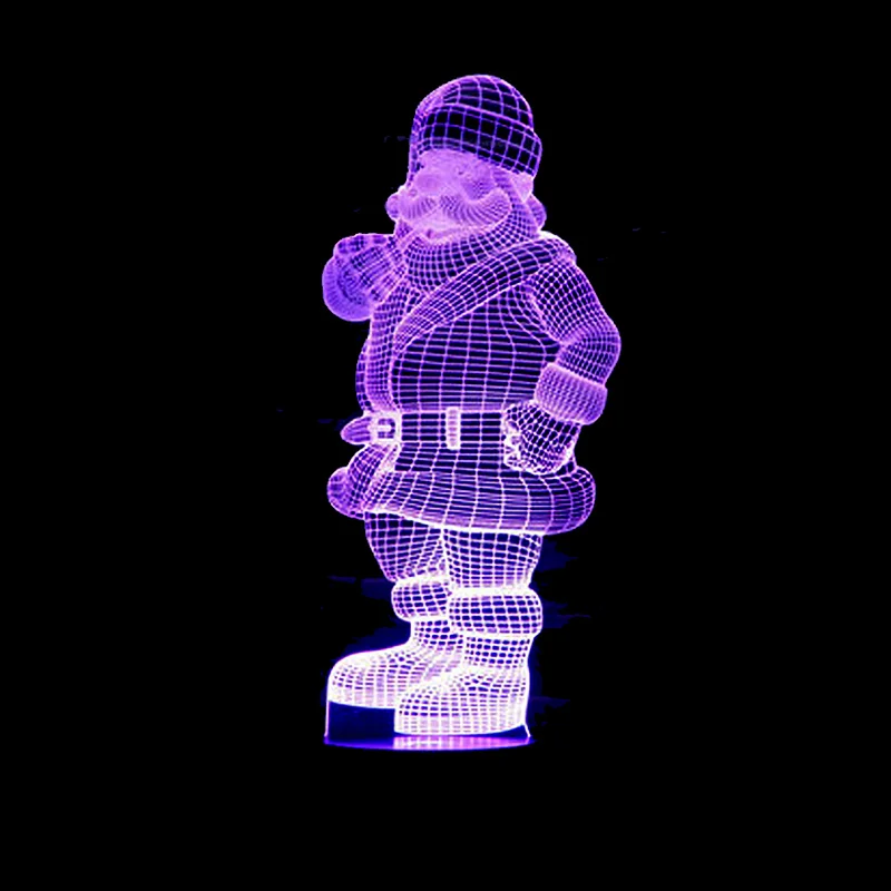 

Santa Claus 3D Acrylic Lamp Christmas Lights Christmas Christmas Decorations New Year Gift Home Furnishing Decoration