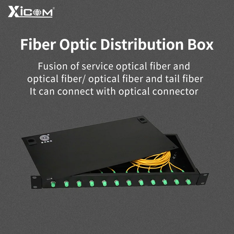 12 Core Fiber Optic Termination Box SC-FC-ST-LC/UPC Single/Multi Mode Fiber Optical Distribution Box full with Adapter Pigtail