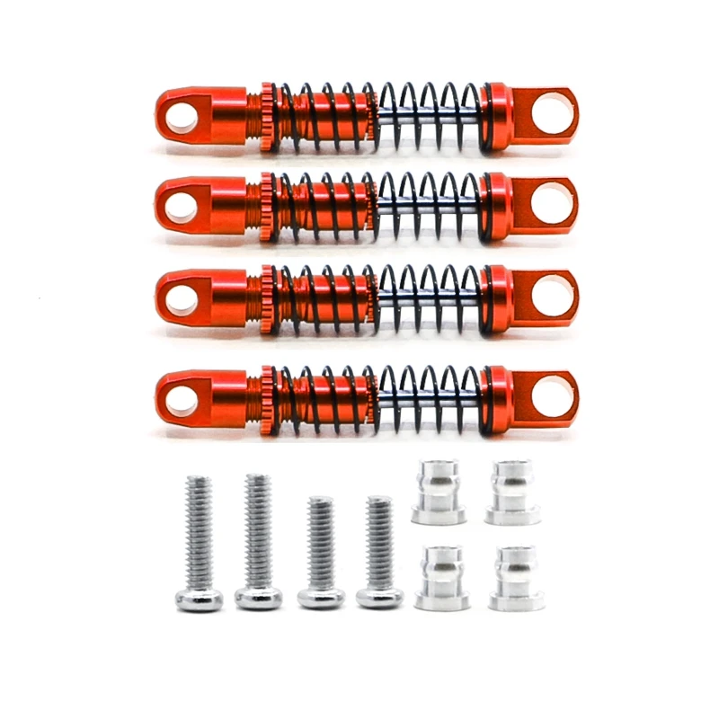 

4Pcs Metal Shock Absorber Damper for Xiaomi Xmykc01cm Jimny 1/16 Rc Crawler Car Upgrade Parts Accessories,Red