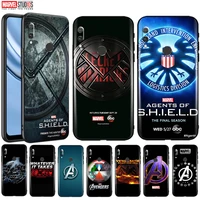avengers logo phone case for huawei y9 prime 2019 2019 y9a y9s y9 2018 black silicone cover back soft tpu carcasa