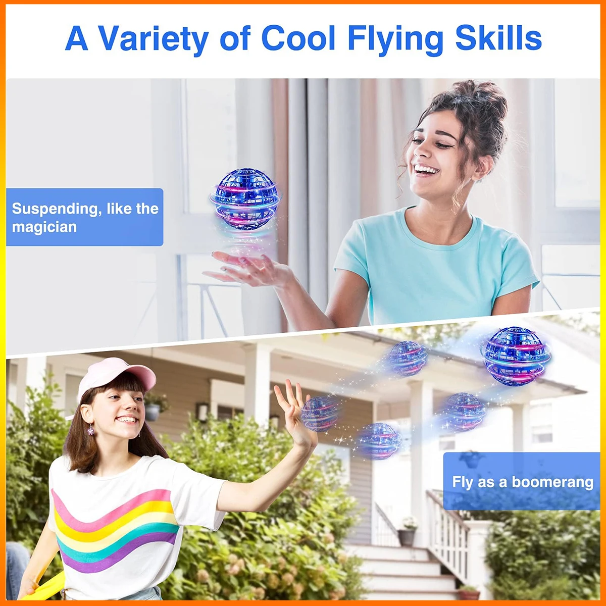 Детская игрушка Galaxy Ball Flying Orb Toy Cosmic Globe Boomerang Hover Fidget Spinner Mini Drone Cool Toys