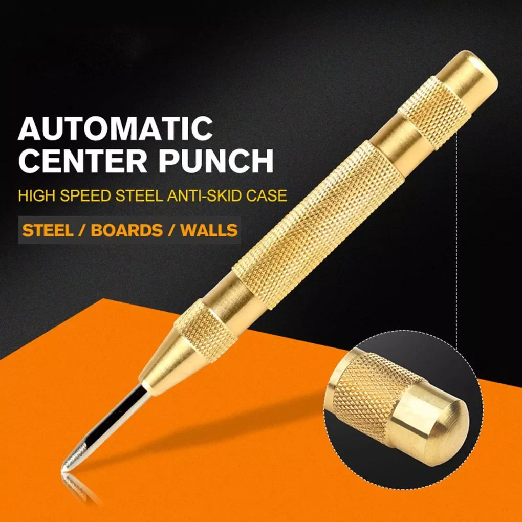 

2022New Center Punch Center Pin Punch Strike Spring Loaded Marking Starting Holes Tools Alloy Steel Metal Wood Drilling Tool