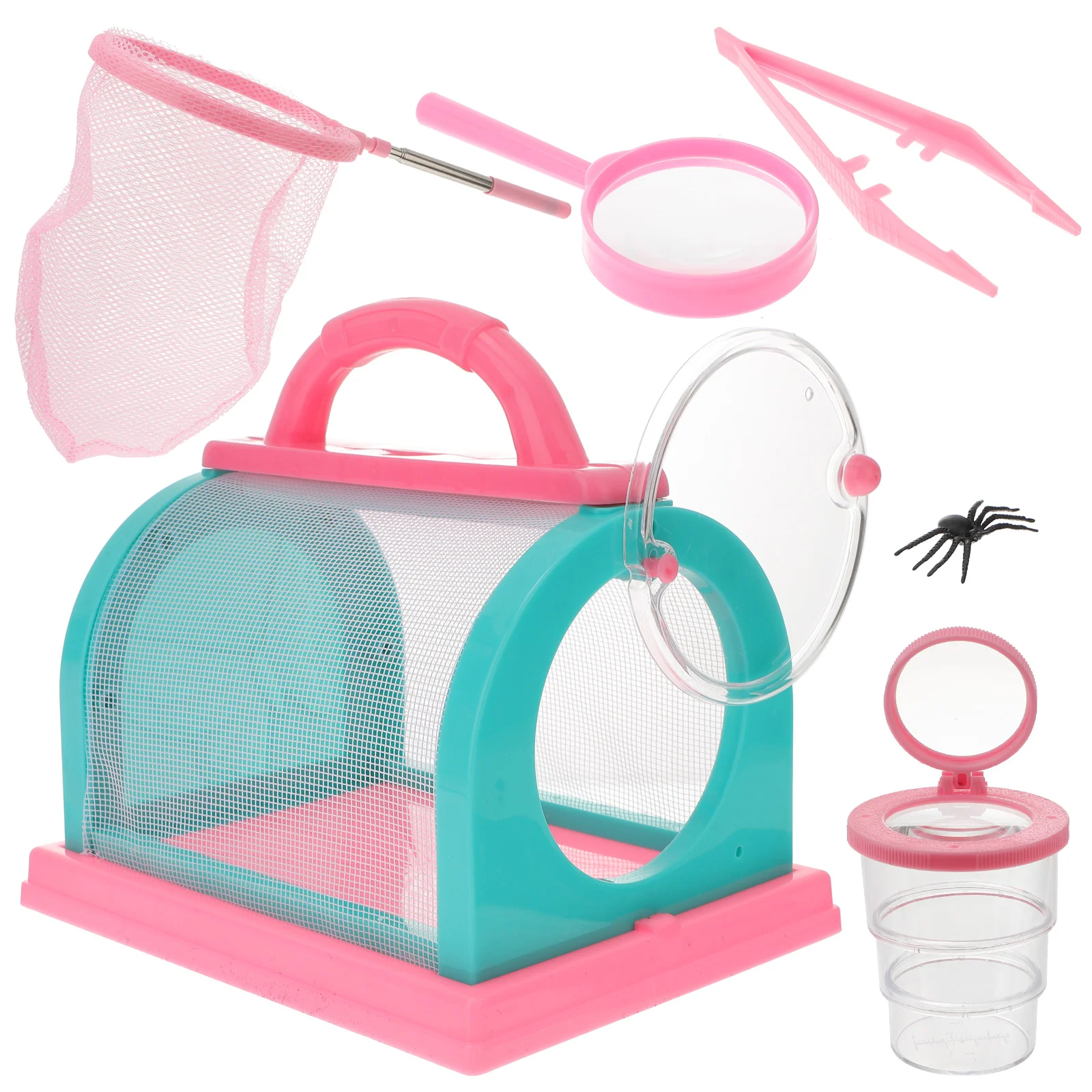 

Insect Observation Kit Kids Catcher Magnifier Catching Net Outdoor Cage Exploration Tweezers Bug Insects Explorer Toys Toddlers