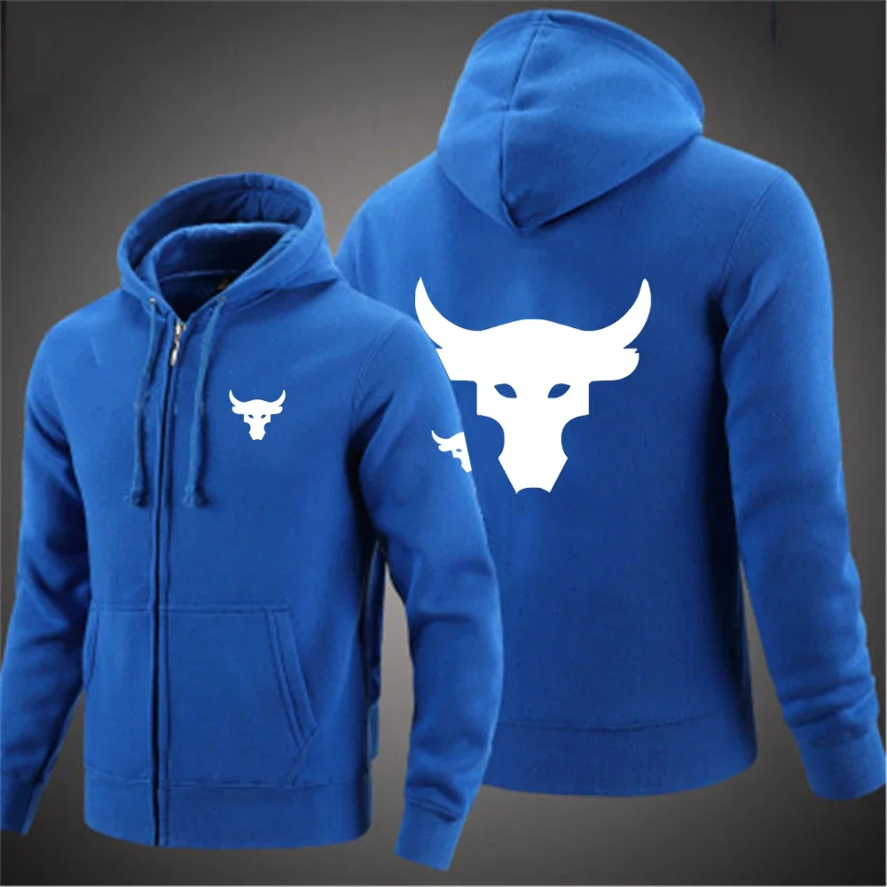 Мужская толстовка с капюшоном и принтом в виде татуировок на молнии