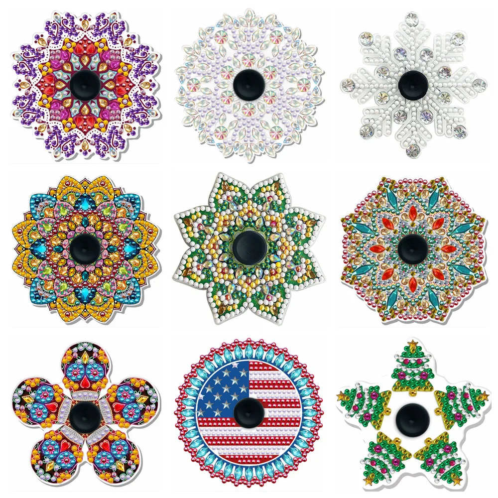 

Алмазная 5D картина "сделай сам", наборы с гироскопом и мандалой, мозаика, алмазная вышивка, крест, игрушки для снятия стресса для взрослых и д...