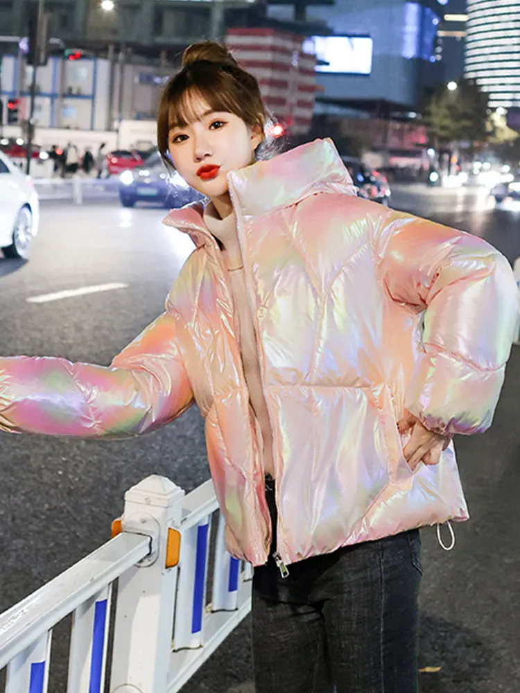 Korean Winter Warm Thick Coats Women Short Parkas High Street Fashion Cotton Padded Female Down Jacket Elegant Hooded Clothes