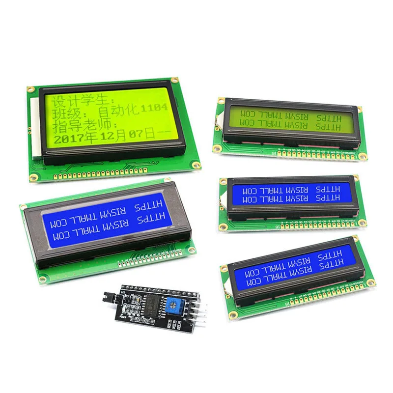 ЖК-модуль LCD1602 1602, 1 шт., 16x2, IIC/I2C PCF8574, ЖК-экран, символьный синий/зеленый черный свет, 5 В для дисплей ардуино MAEG2560