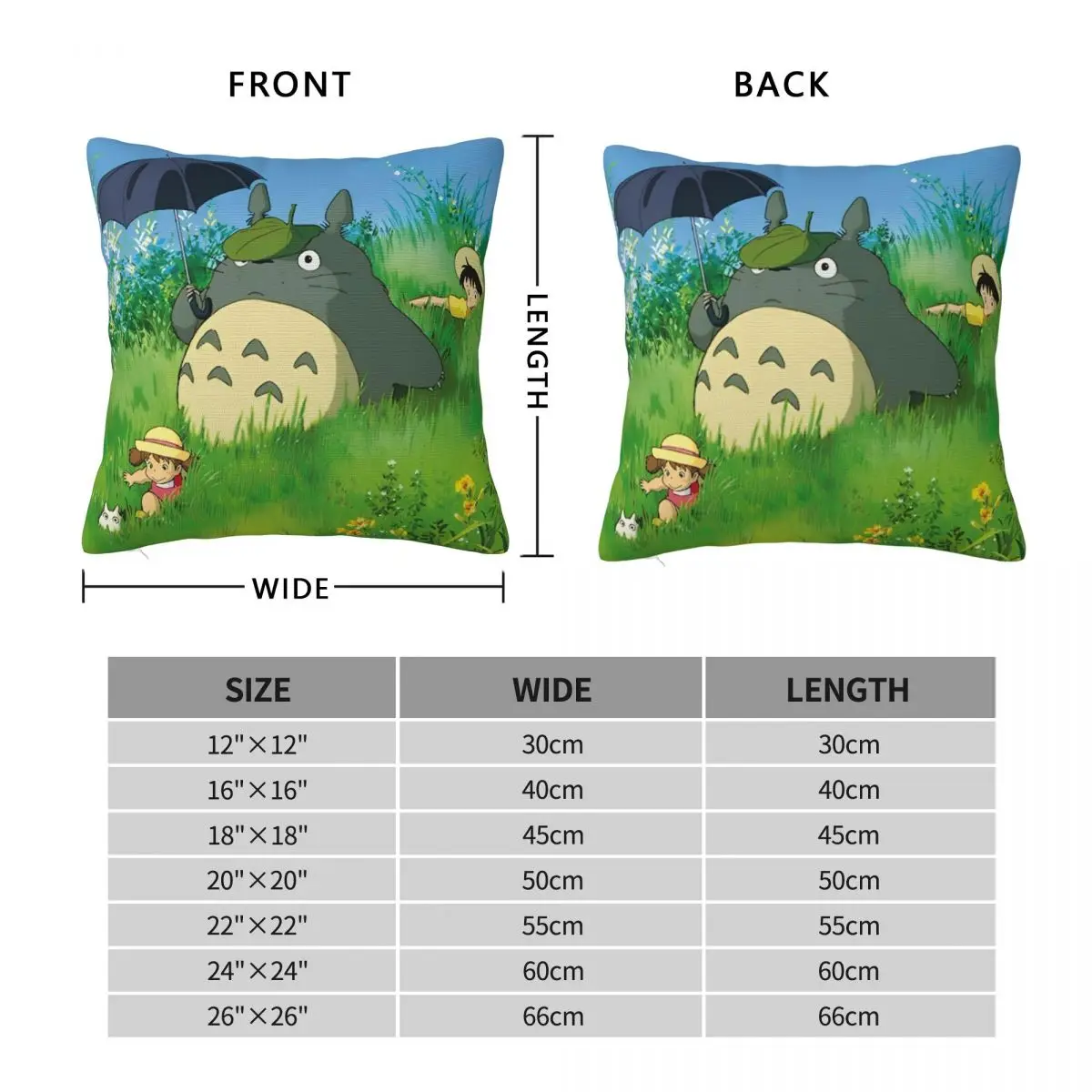 Забавная милая наволочка с рисунком T-Totoros полиэстеровая декор чехол для дома