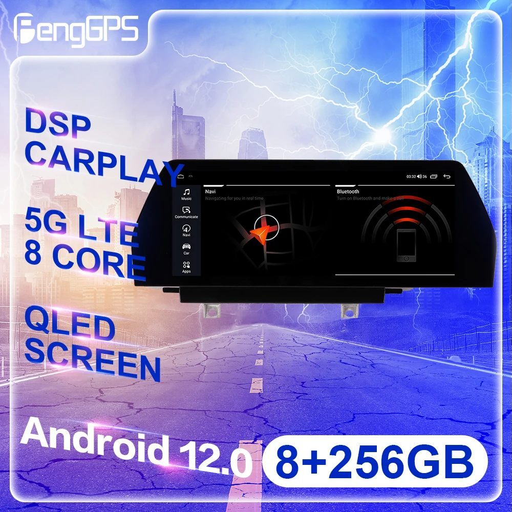 

8+256GB 12.3" Screen CarPlay Android For BMW 3 4 Series F30 F31 F32 F33 F34 F36 2014 - 2019 Car Radio Player GPS Navigation Unit