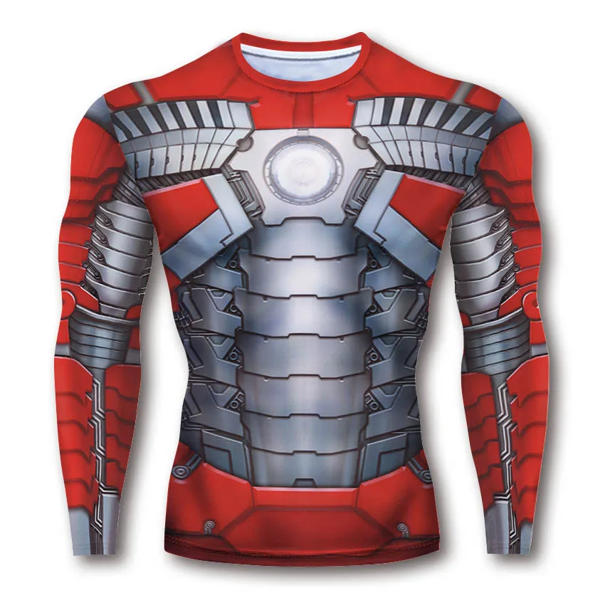 

Metal Iron Armor G YM Wear Compression T-Shirt Long Sleeve Slim Tights Sportswear Quicky Dry Fitness Clothing Breathable Coolmax