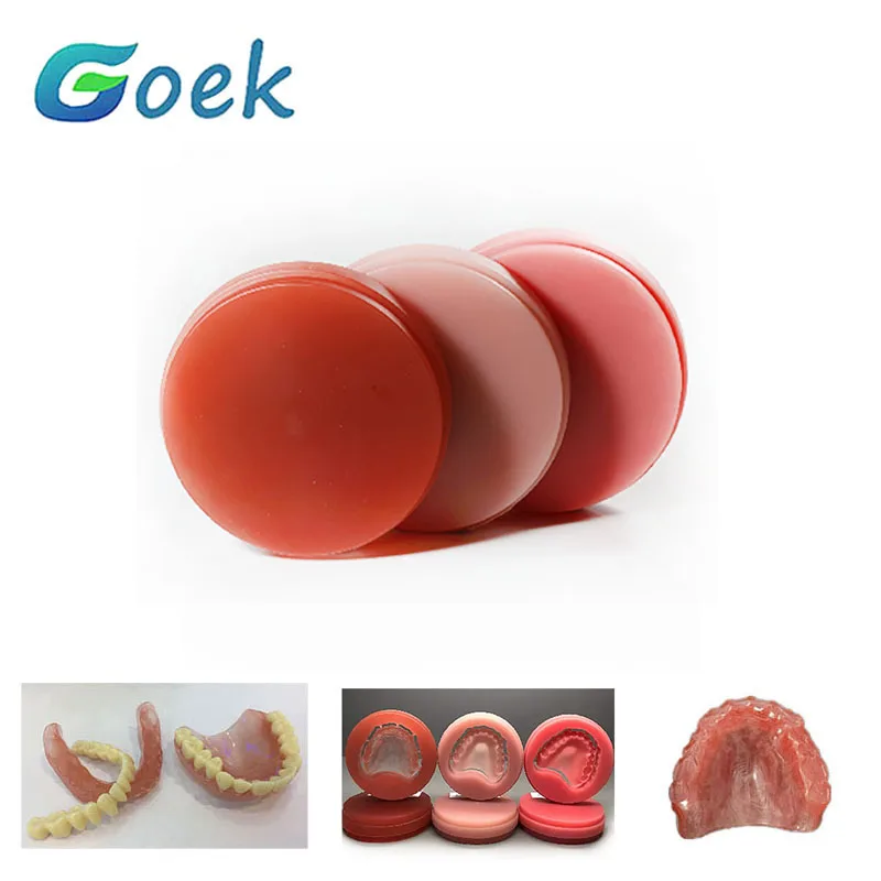 

1 piece Dental PMMA Resin Disc for Denture Base Monolayer Pink 98 OP 95 ZZ 20-30mm Dentistry Tool Laboratory Materials Products
