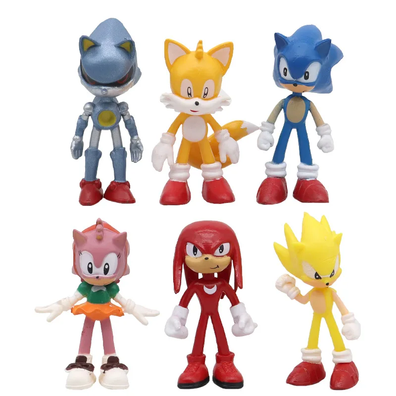 

6Pcs/Set Super Sonic Hedgehog Figures Toys PVC Model Figuras Dolls for Children Gifts