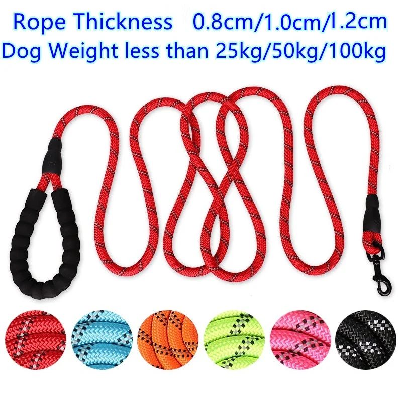 

Strong Nylon Dog Leash Labrador French bulldog Harness Leashes Reflective Leash Training Safety Dog Leashes Ropes 150/200/300cm