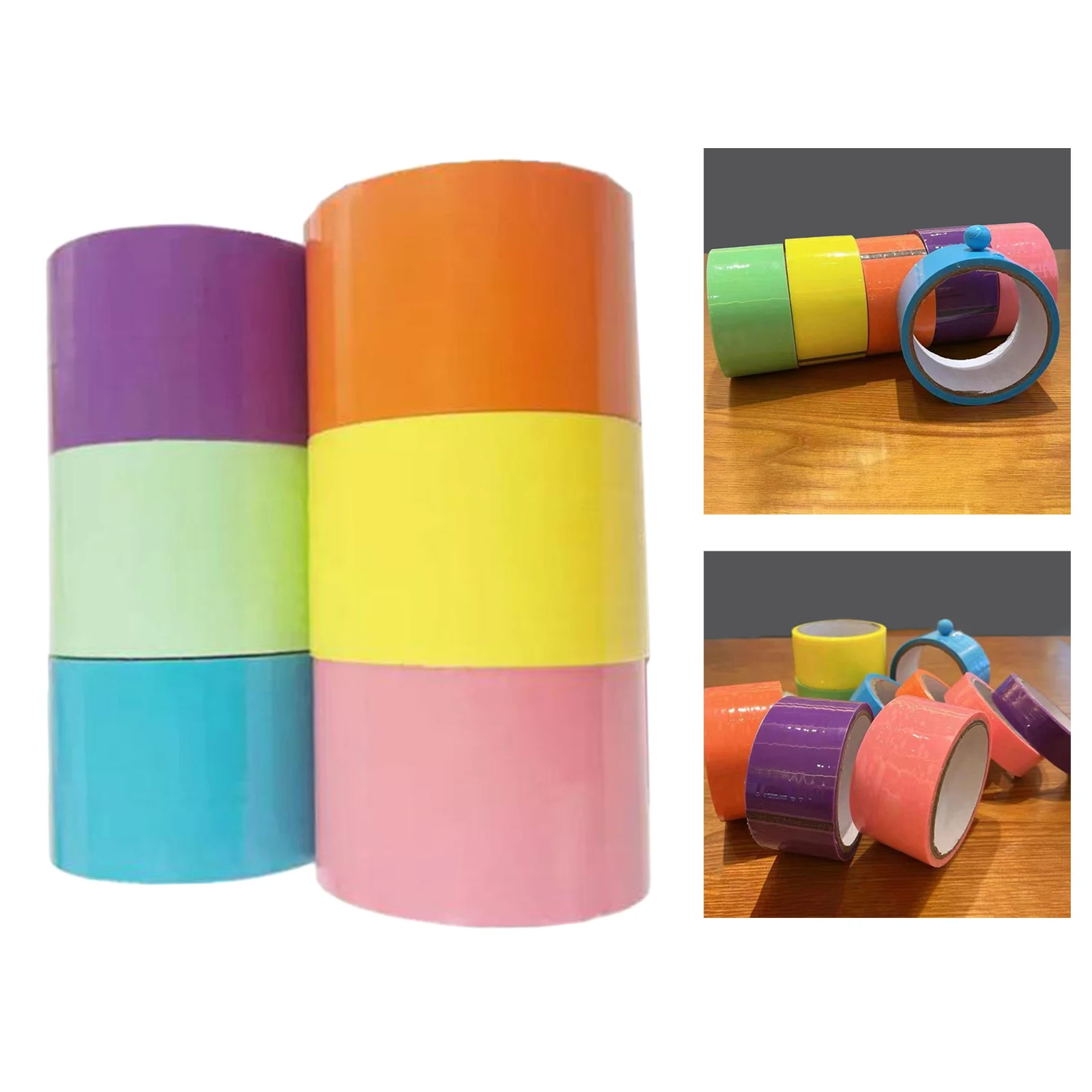 

6/12/24Rolls Colorful Sticky Ball Tape Colored Tapes Bulk Mixed Colors for Adult Kids DIY Playing Relaxing Funny Crafting Toy