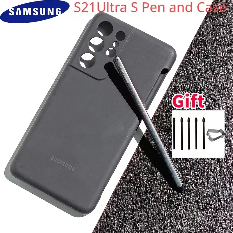 

Силиконовый чехол для Samsung Galaxy S21, Ультратонкий защитный чехол-накладка с S-слотом для стилуса S21Ultra