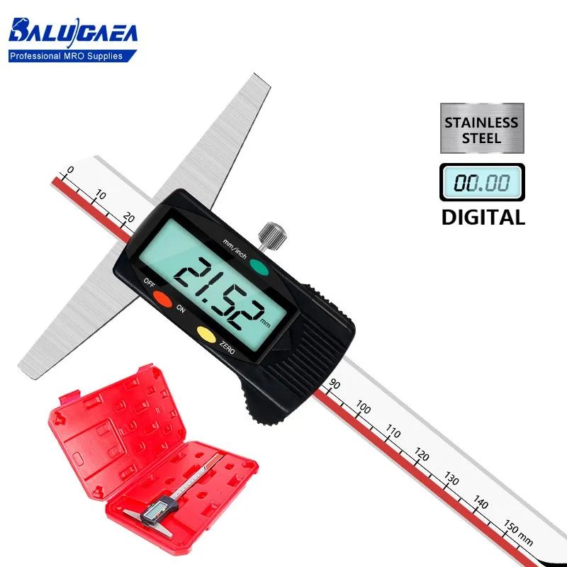 

Digital Caliper Metric Imperial Depth Gauge Digital Depth Vernier Caliper 0-150mm 6" Micrometer Measuring Tool Instrument