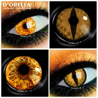 DORELLA Pair Cosplay Color Contact Lenses for Eyes CAT Series Makeup Halloween Beauty Contact Lenses Eye Cosmetic Color Lens