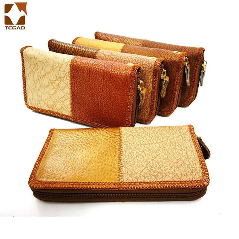 

Women's Wallet Made Of Genuine Leather Purse Female Women's Leather Wallet Long Patchwork Womens Wallets And Purses For Cards
