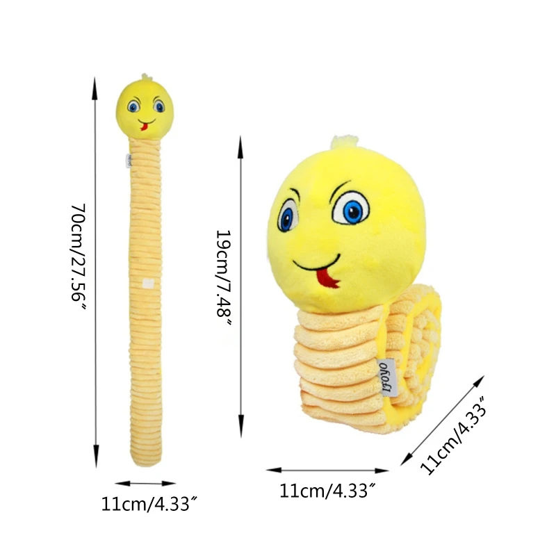 Интерактивные игрушки для собак плюшевая игрушка щенков змея пищащая жевания