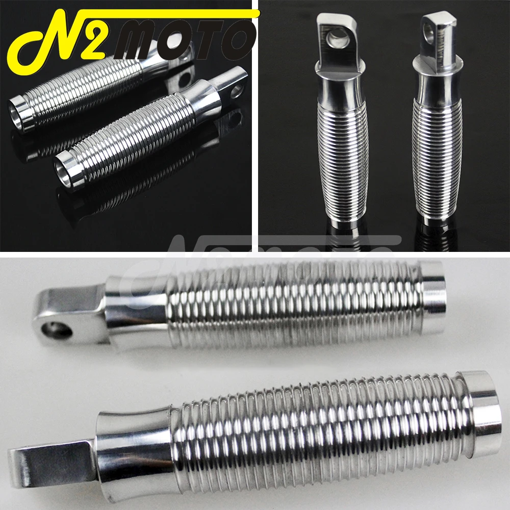 Мотоциклетные ретро подставки для ног цвет черный/серебристый универсальные Harley